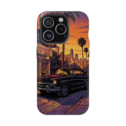 Retro Boulevard: Lofi Sunset Classic Cruiser MagSafe Case