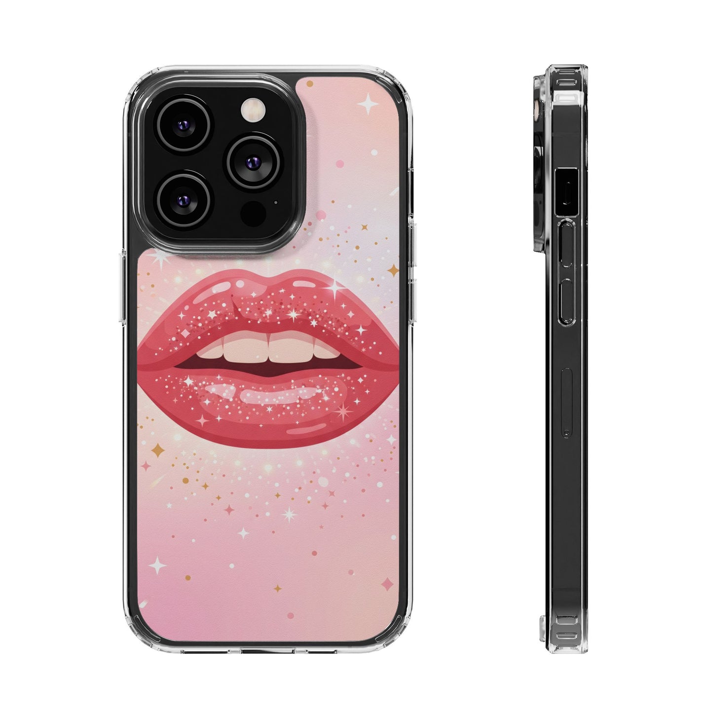Glitter Lip Gloss Clear Case - MagSafe Compatible Y2K Aesthetic