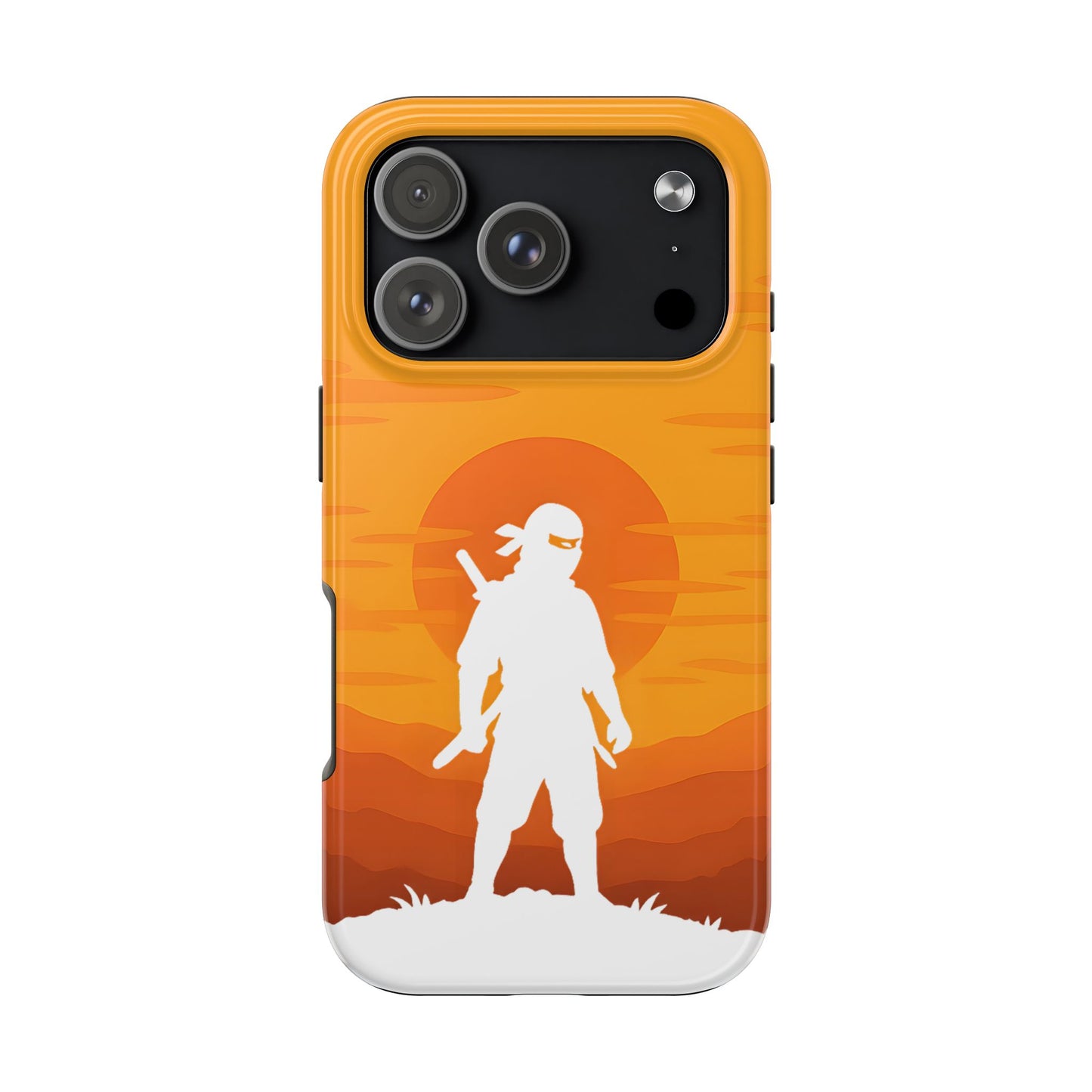Sunset Shinobi Silhouette Tough Case - Minimalist Ninja Cover for iPhone & Samsung