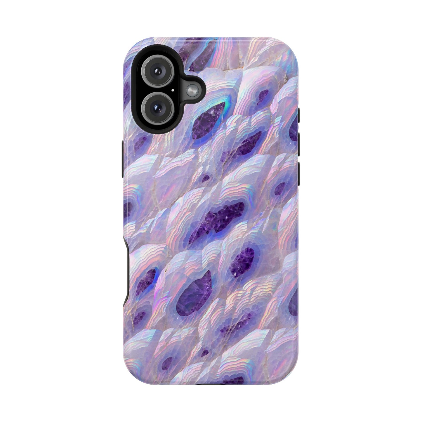 Amethyst Geode: Iridescent Purple Crystal MagSafe Case