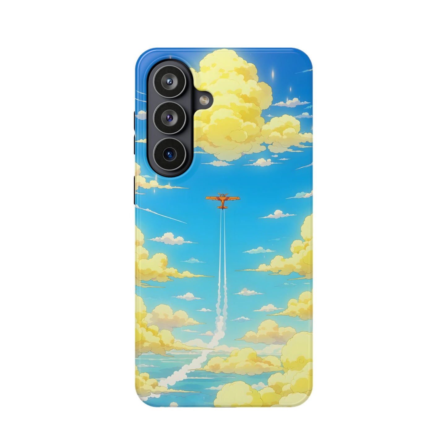 Cinematic Flight: Vintage Airplane Anime Sky MagSafe Case
