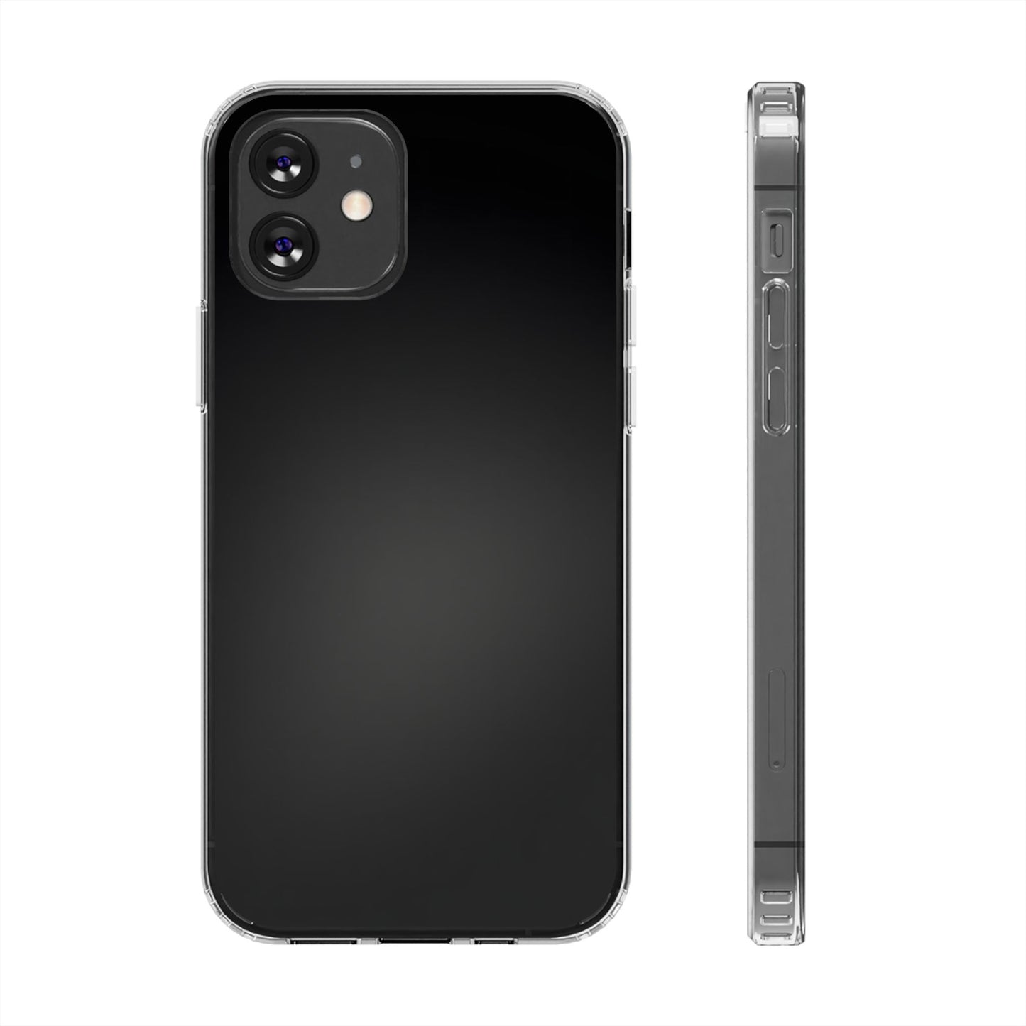 Obsidian Black Minimalist Clear Case - MagSafe Compatible Sleek Cover