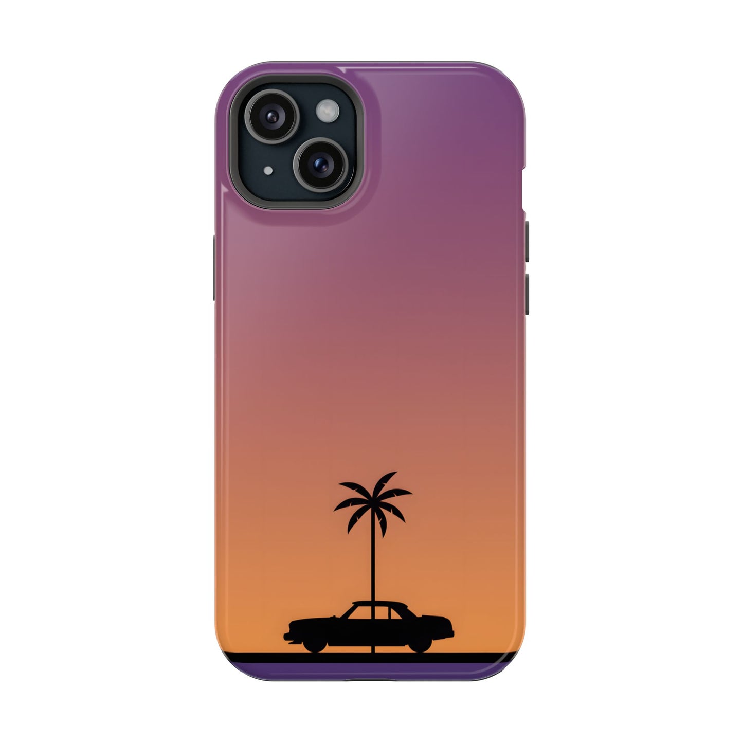 West Coast Drive: Retro Sunset Silhouette MagSafe Case