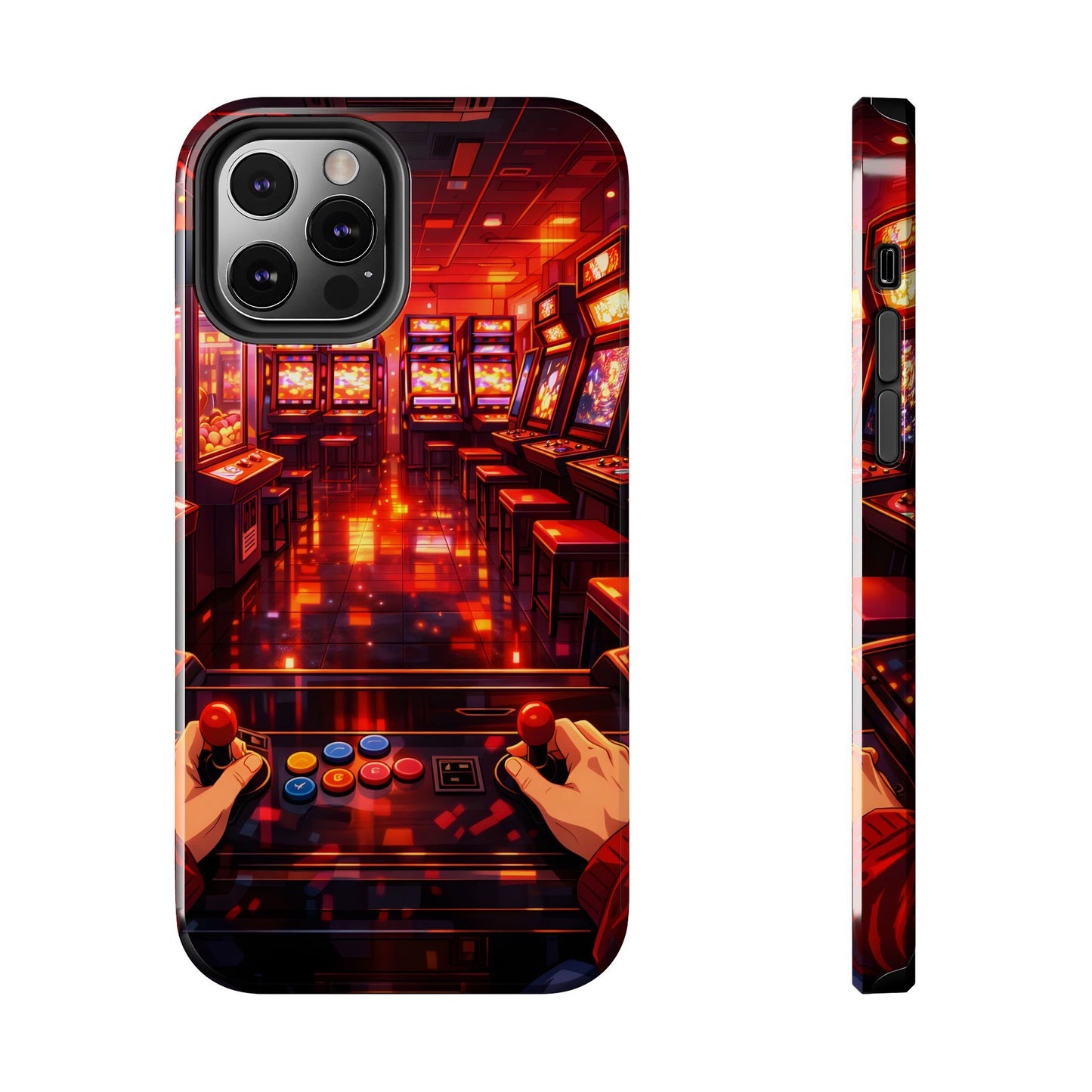 Retro Arcade Game POV Tough Case - Cyber City Gaming Cover for iPhone & Samsung