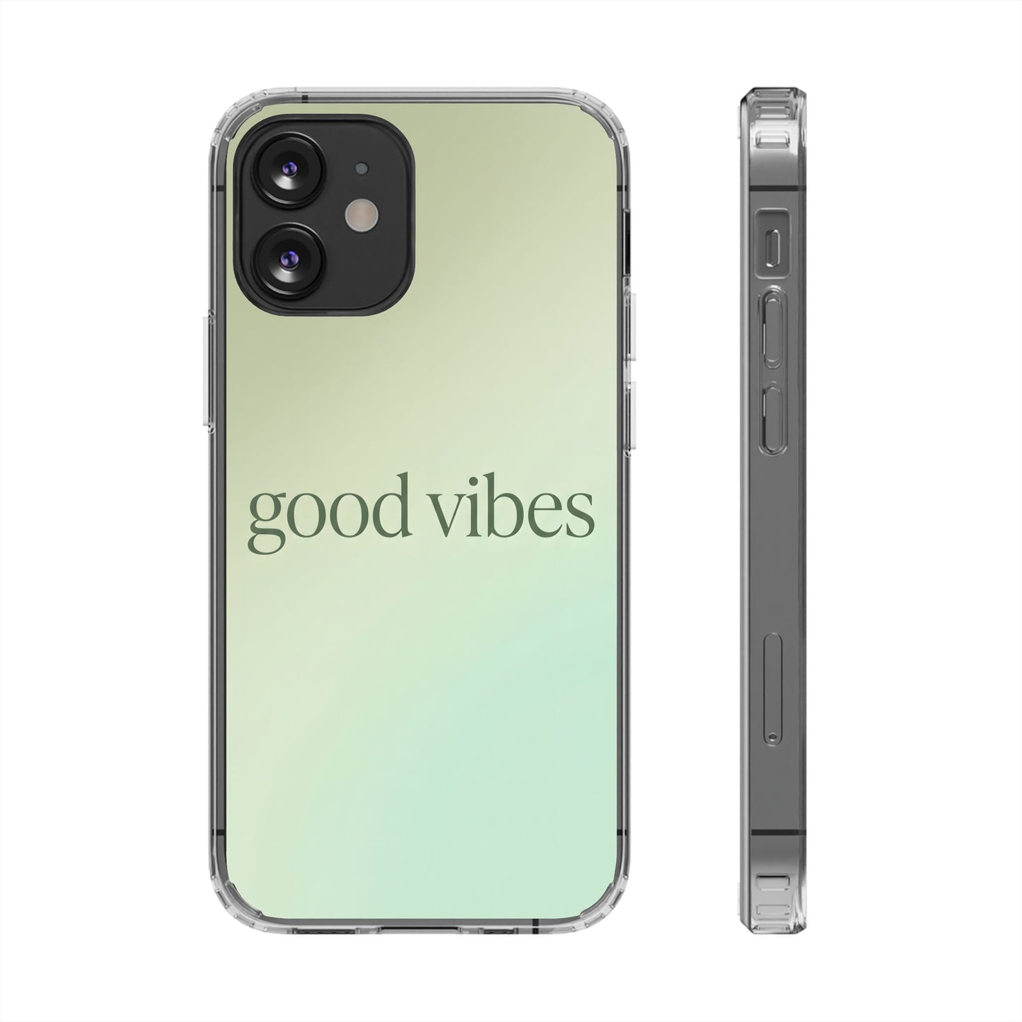Good Vibes Sage Green Aura Case - MagSafe Compatible Aesthetic Cover