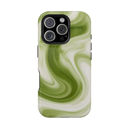 Green Marble Magnetic Impact-Resistant Phone Case