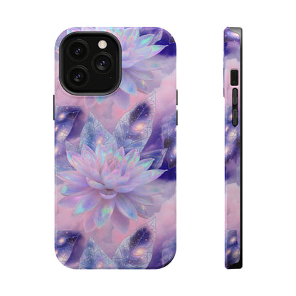 Ethereal Aura: Cosmic Iridescent Lotus MagSafe Case