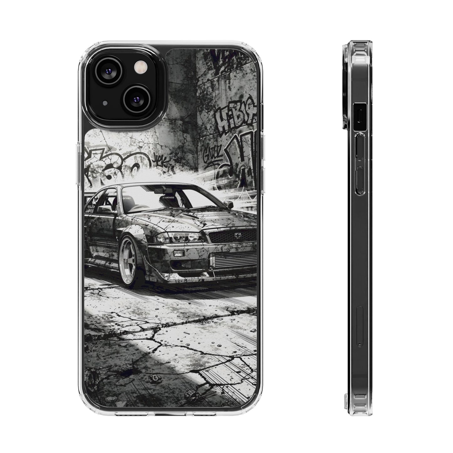 Monochrome Urban Drift Case - MagSafe Compatible JDM Clear Cover