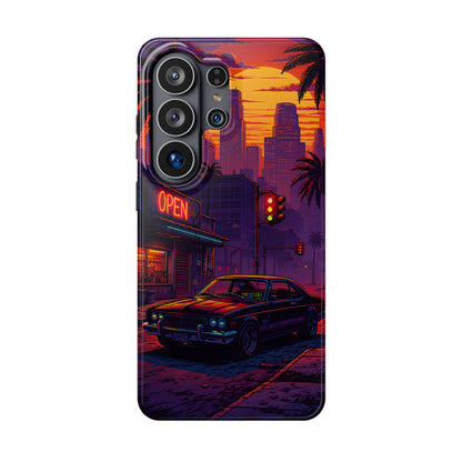 Lofi Midnight Drive: Retro Muscle Car MagSafe Case