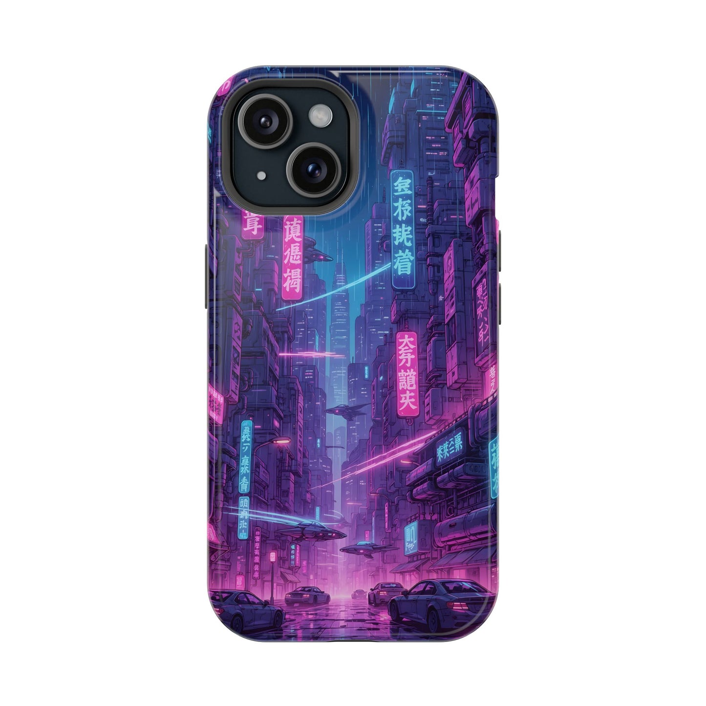 Neo-Tokyo Nights: Premium Cyberpunk Cityscape MagSafe Case