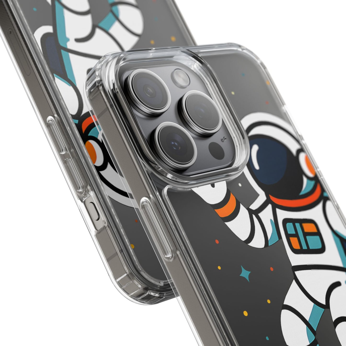 Clear Astronaut Space Case - Minimalist Galaxy Aesthetic Transparent Cover
