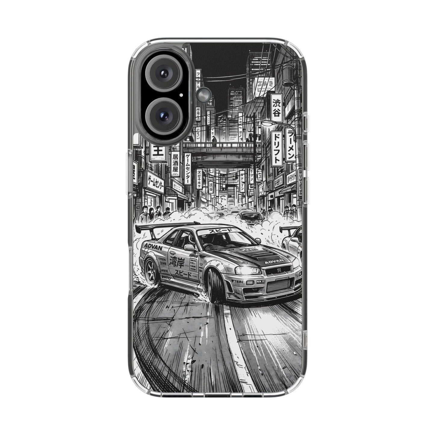 Tokyo Night Drift Manga Case - MagSafe Compatible JDM Clear Cover