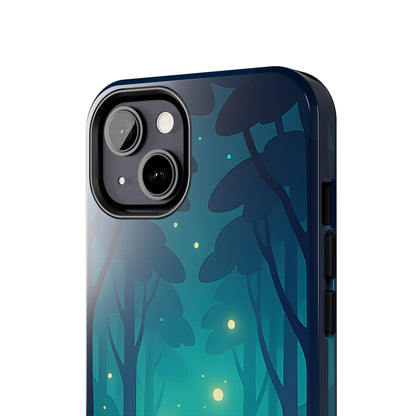 Enchanted Forest Fireflies Case - Mystic Nature Tough Cover for iPhone & Samsung