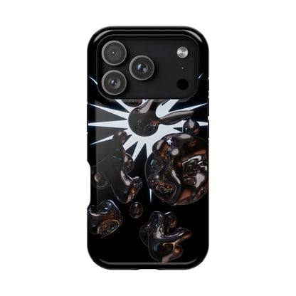 Liquid Chrome 3D Bubbles Magnetic Impact Case