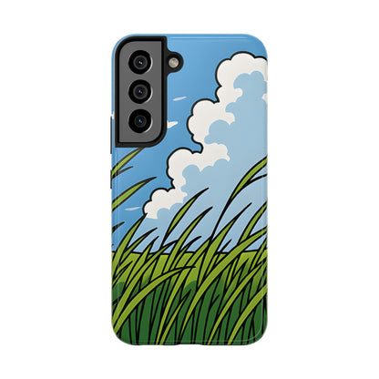 Breezy Meadow Tough Case - Blue Sky & Summer Grass Aesthetic Cover