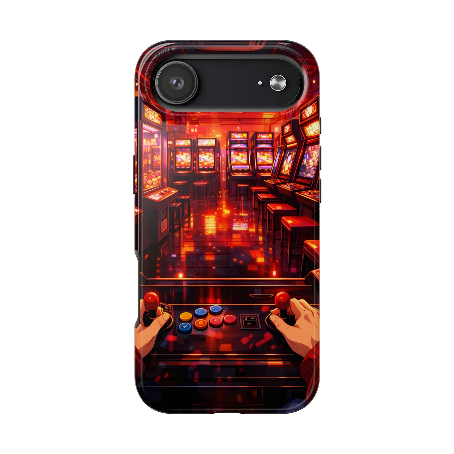 Retro Arcade Game POV Tough Case - Cyber City Gaming Cover for iPhone & Samsung