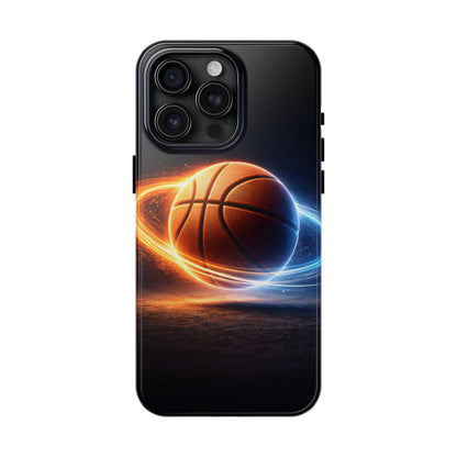 Cosmic Basketball Energy Tough Case - Neon Rings Athletic Cover for iPhone & Samsung