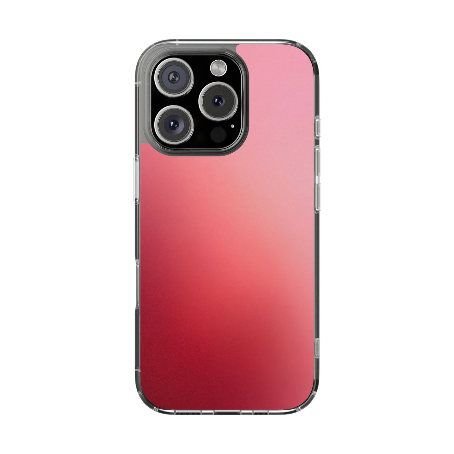Berry Aura Clear Case - MagSafe Compatible Pink to Red Gradient Cover