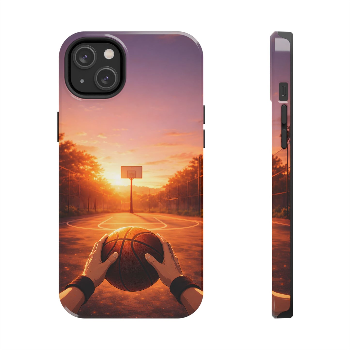 Golden Hour Court Tough Case - Immersive Basketball POV Protective Cover