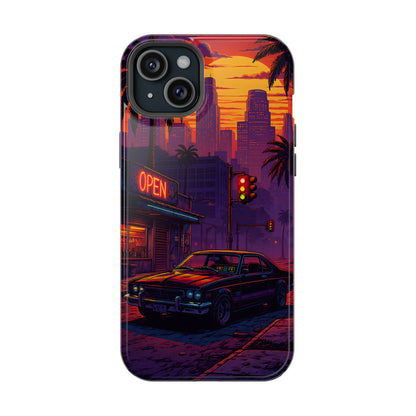 Lofi Midnight Drive: Retro Muscle Car MagSafe Case