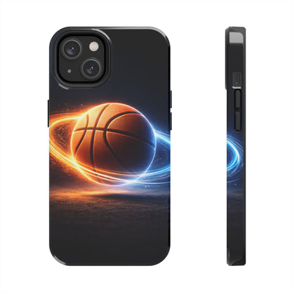 Cosmic Basketball Energy Tough Case - Neon Rings Athletic Cover for iPhone & Samsung
