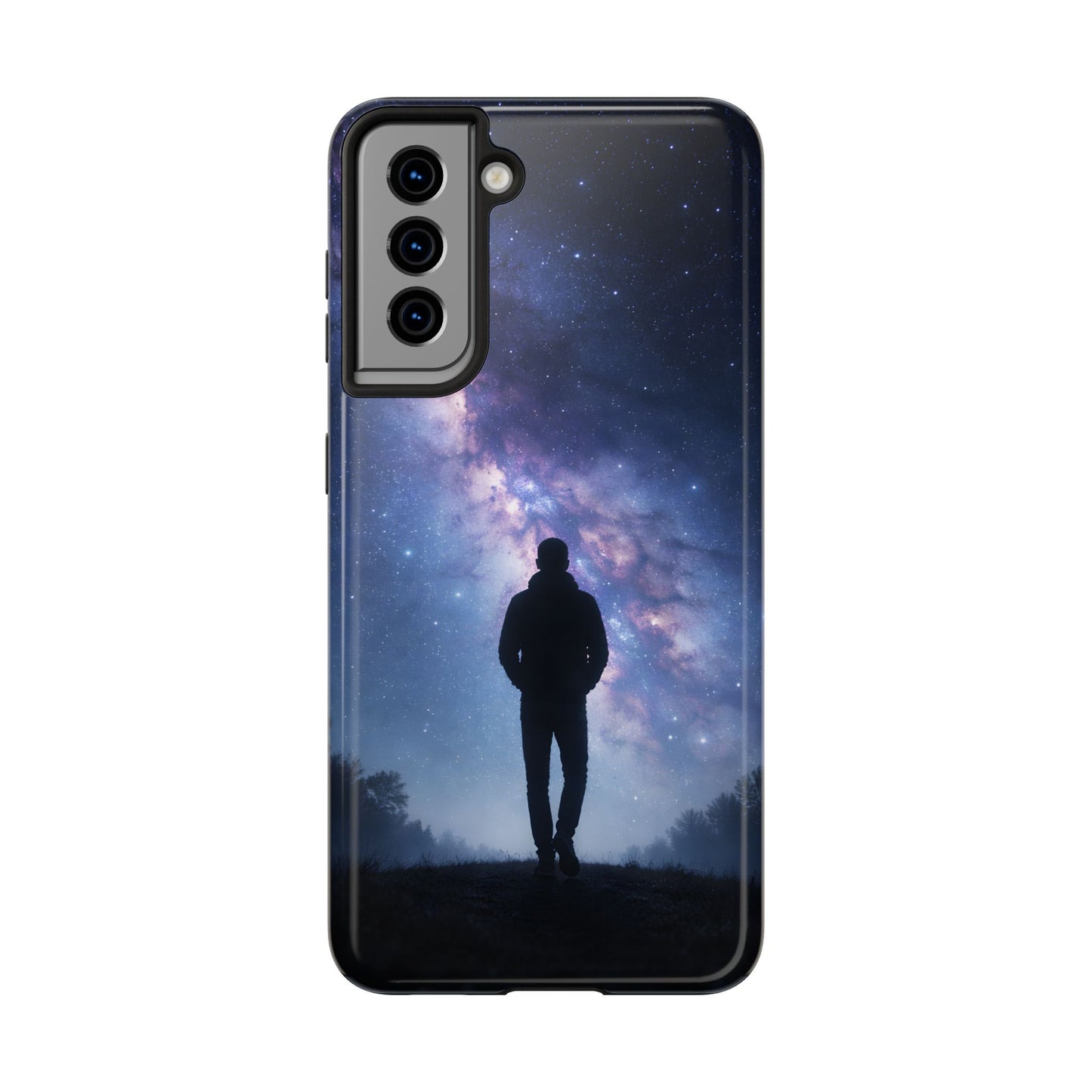 Milky Way Stargazer Tough Case - Celestial Galaxy Silhouette Cover for iPhone & Samsung