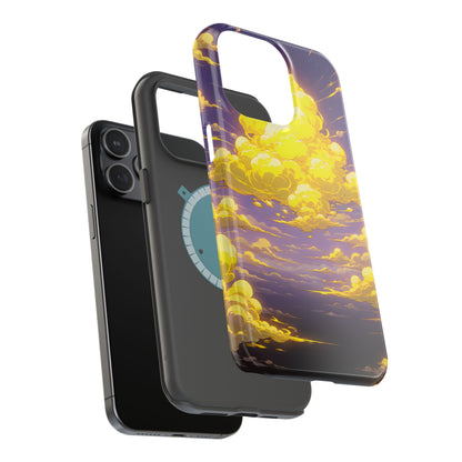 Golden Hour Anime Sky: Glowing Cloudscape MagSafe Case