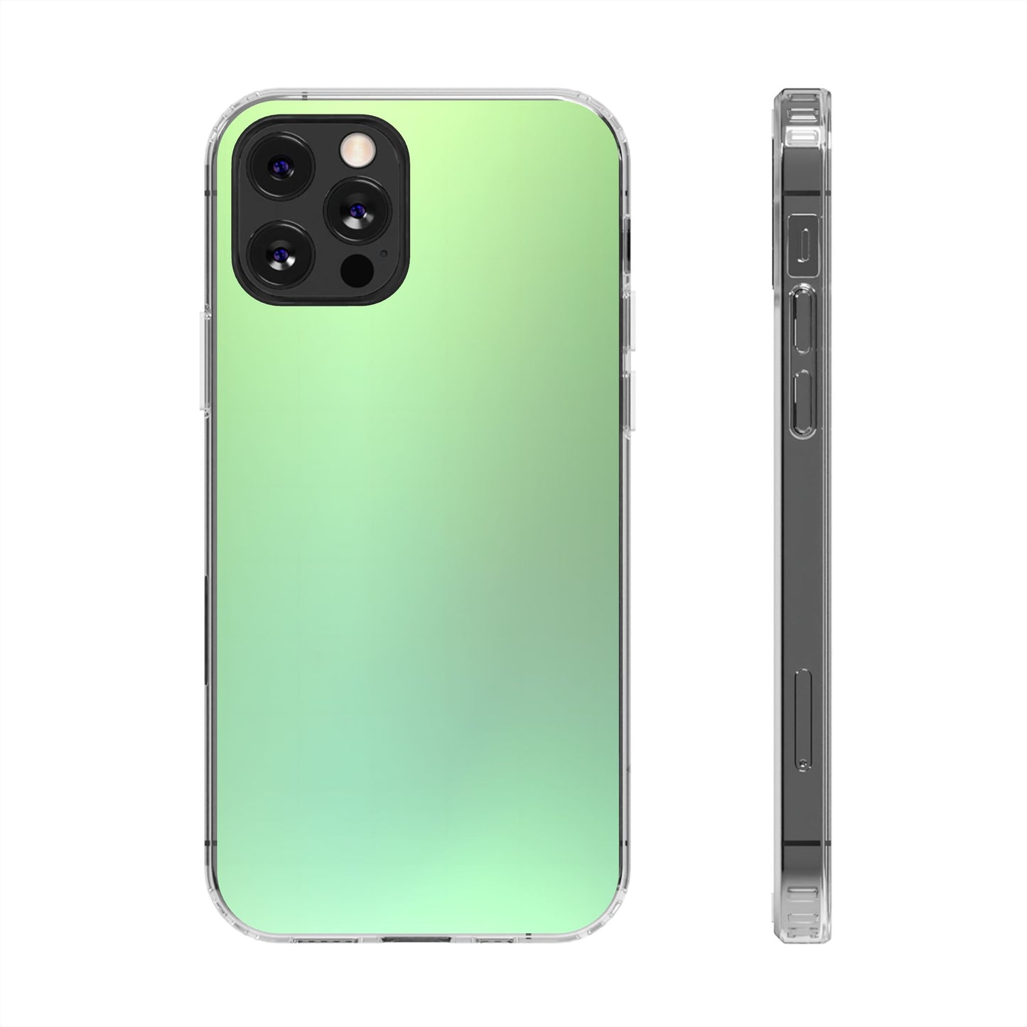 Soft Pistachio Aura Clear Case - MagSafe Compatible Mint Gradient Cover