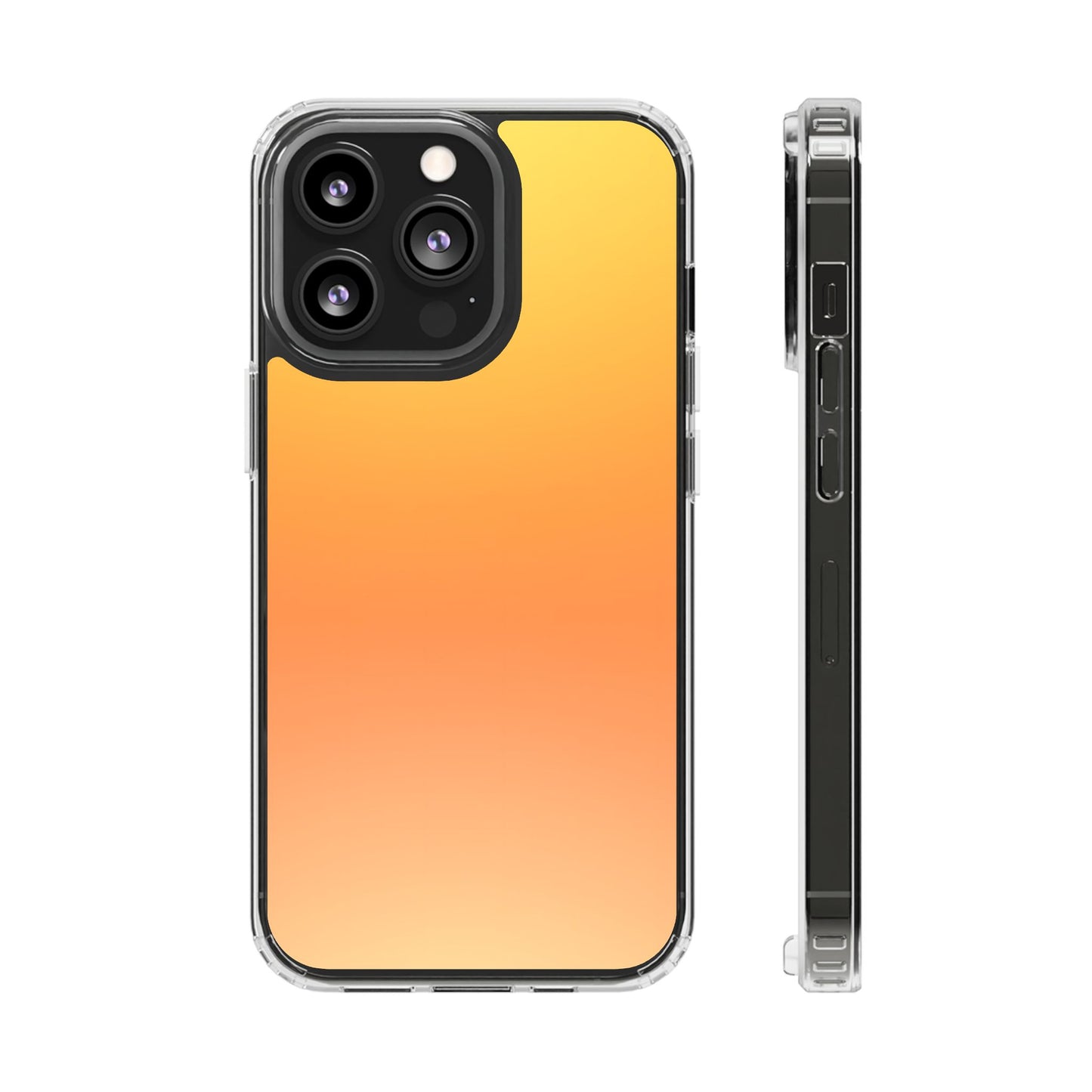 Sunrise Aura Clear Case - MagSafe Compatible Yellow Gradient Cover