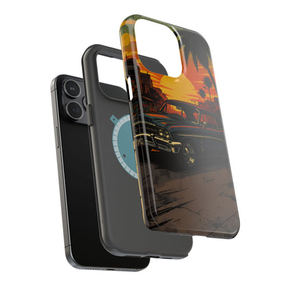 West Coast Lowrider: Retro Sunset Classic Car MagSafe Case