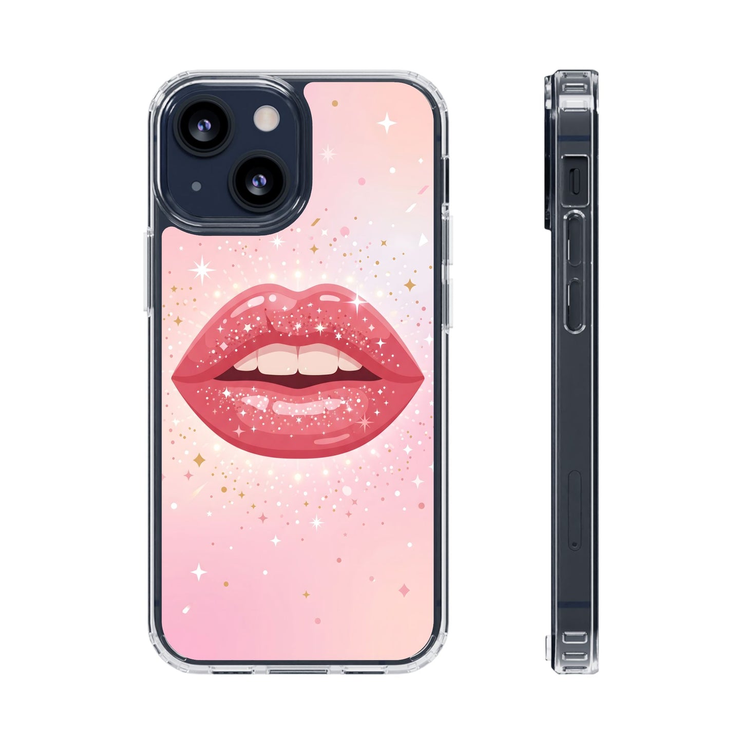 Glitter Lip Gloss Clear Case - MagSafe Compatible Y2K Aesthetic