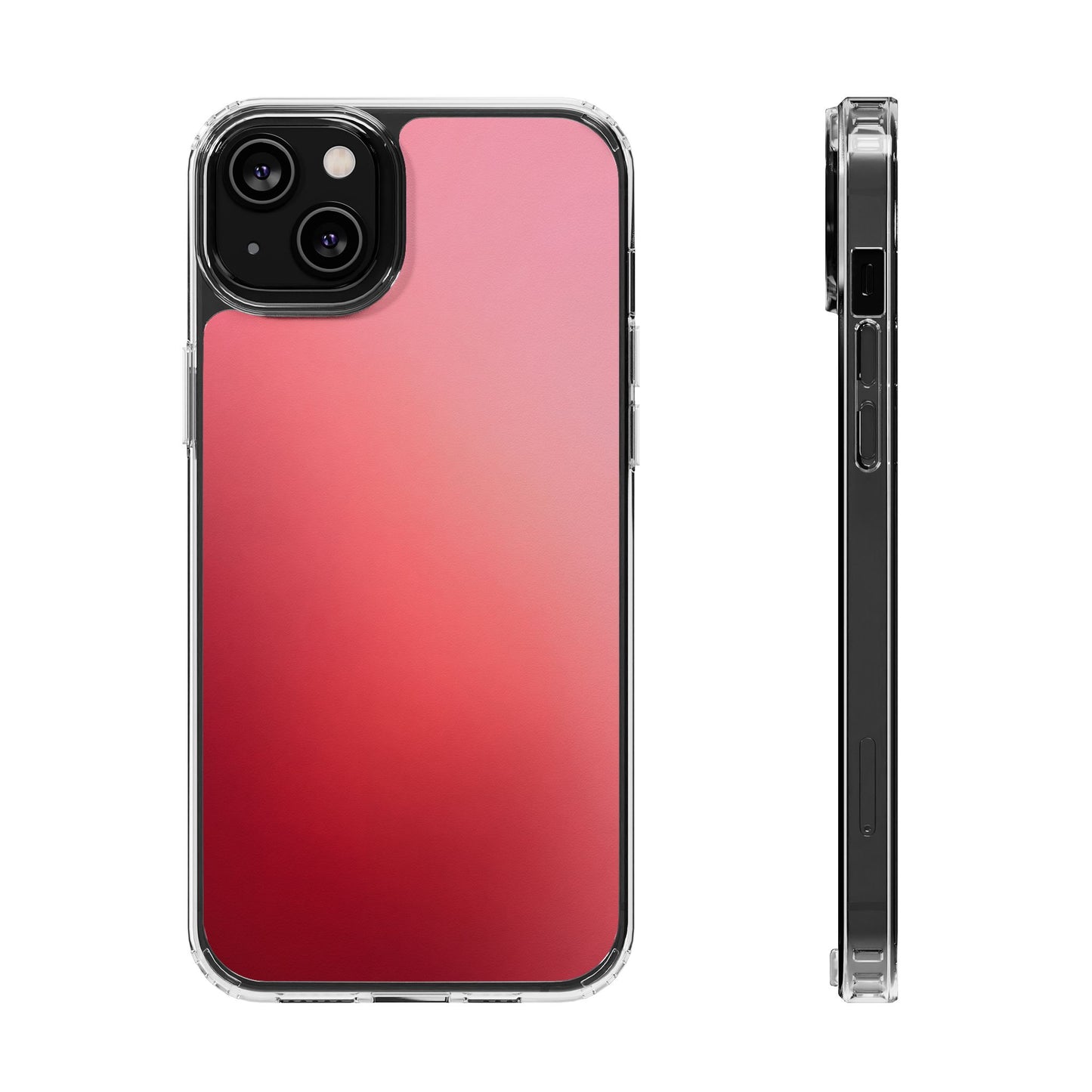 Berry Aura Clear Case - MagSafe Compatible Pink to Red Gradient Cover