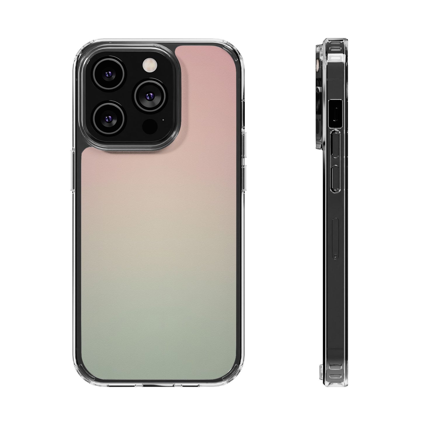 Ethereal Dawn Aura Clear Case - MagSafe Compatible Pastel Gradient