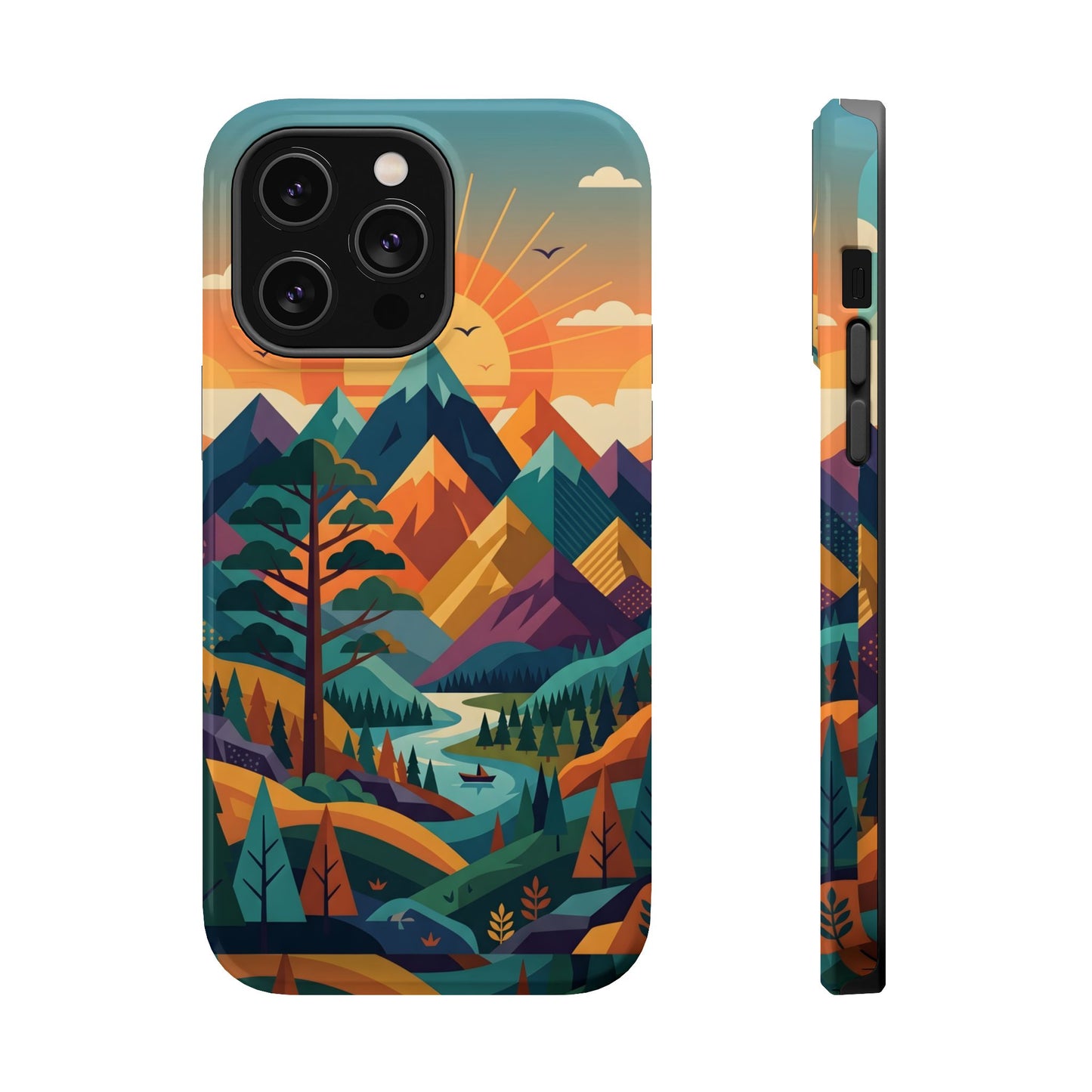 Retro Sunset Mountain Magnetic Impact Case