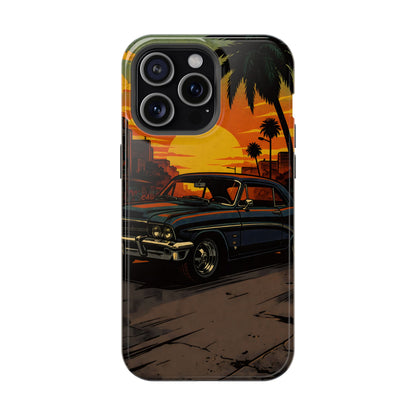 West Coast Lowrider: Retro Sunset Classic Car MagSafe Case