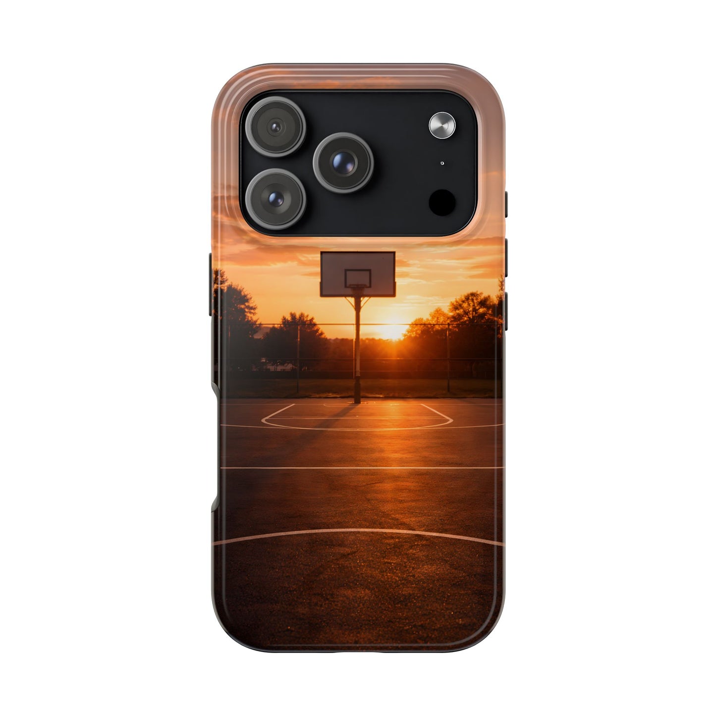 Golden Hour Basketball Court Tough Case - Urban Sunset Cover for iPhone & Samsung