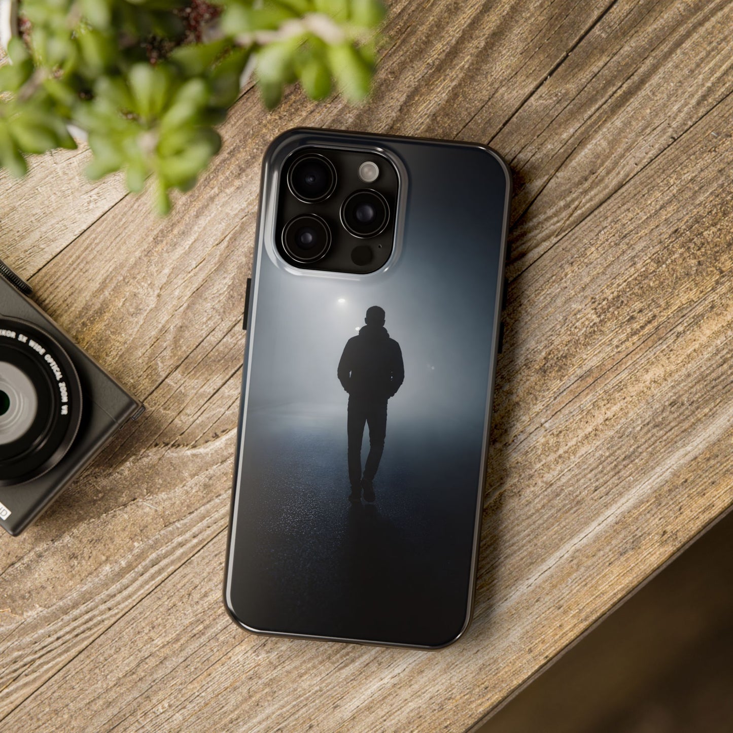 Foggy Night Silhouette Tough Case - Urban Mystery Cover for iPhone & Samsung