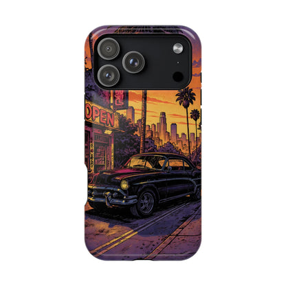 Retro Boulevard: Lofi Sunset Classic Cruiser MagSafe Case