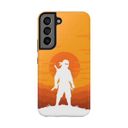 Sunset Shinobi Silhouette Tough Case - Minimalist Ninja Cover for iPhone & Samsung