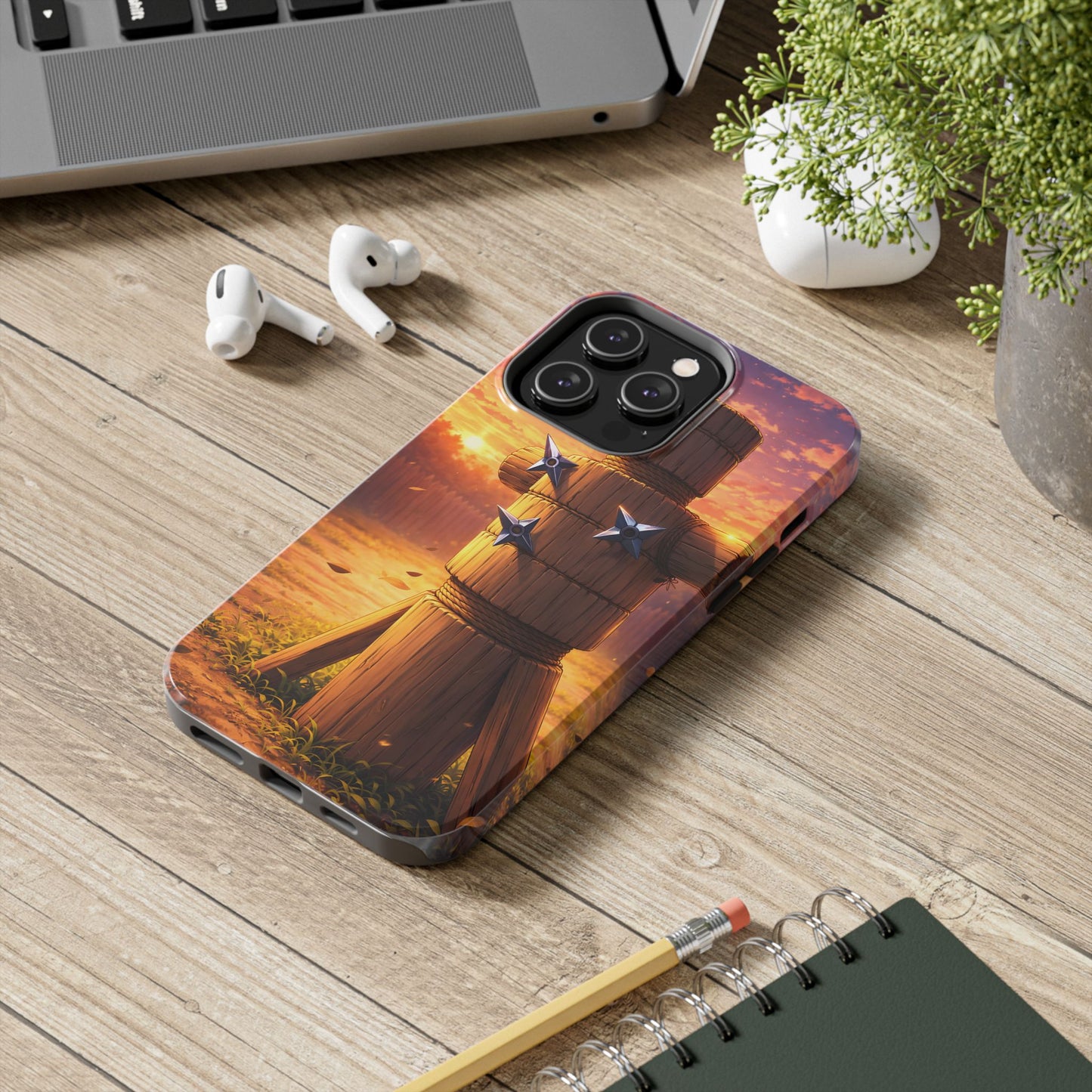 Sunset Ninja Training Tough Case - Shuriken Dojo Cover for iPhone & Samsung