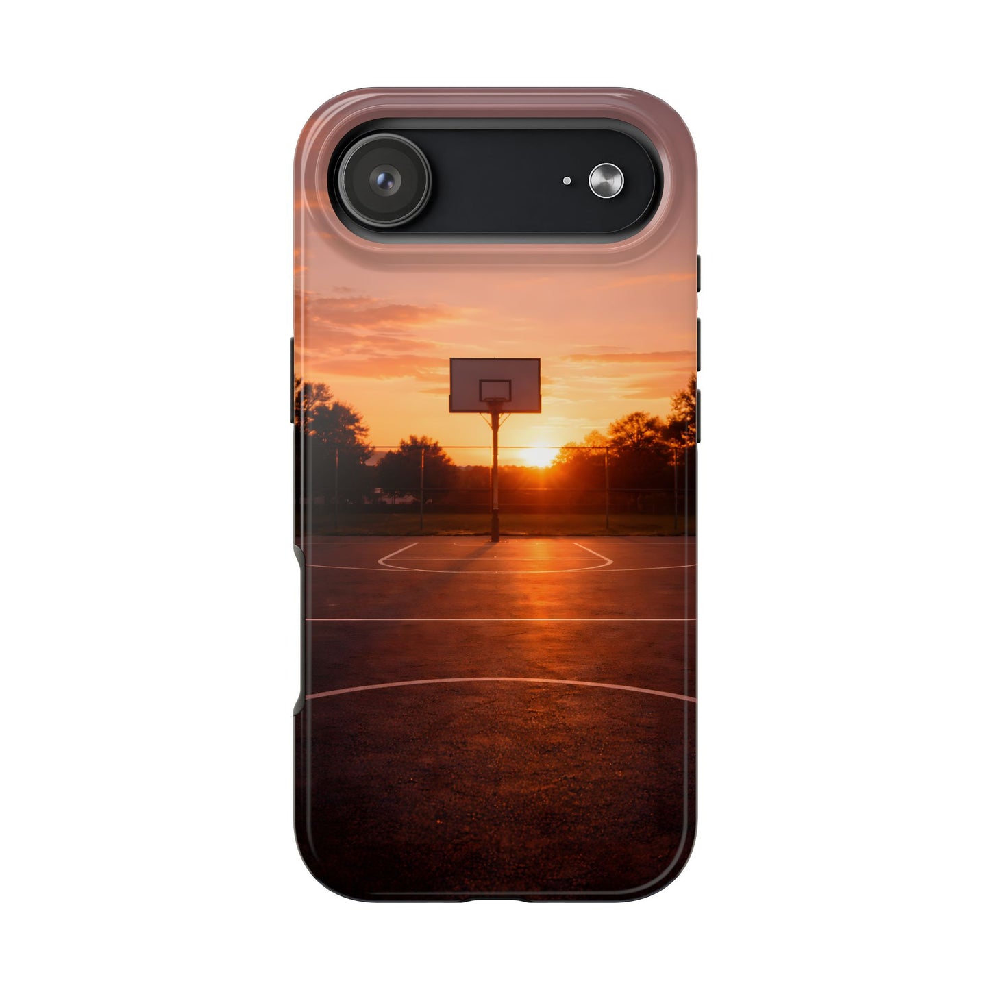 Golden Hour Basketball Court Tough Case - Urban Sunset Cover for iPhone & Samsung