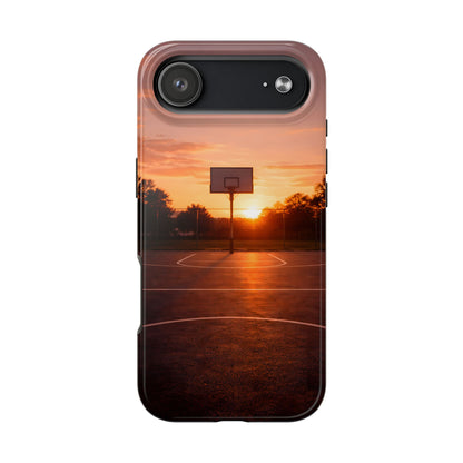 Golden Hour Basketball Court Tough Case - Urban Sunset Cover for iPhone & Samsung