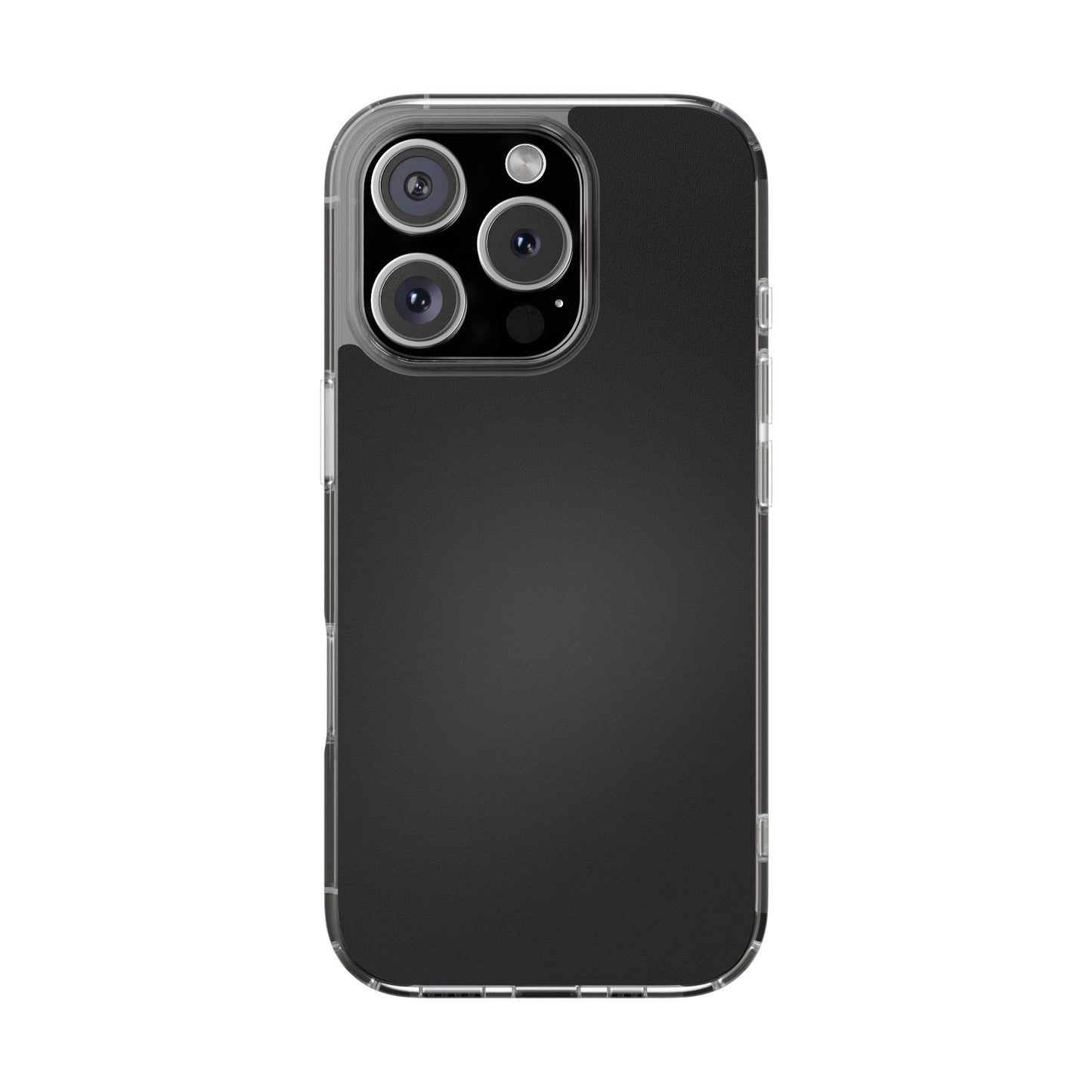 Obsidian Black Minimalist Clear Case - MagSafe Compatible Sleek Cover