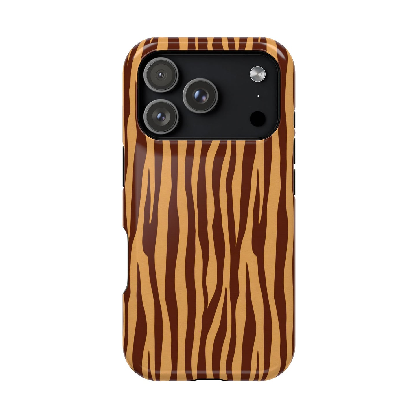 Safari Chic: Warm Caramel Tiger Print MagSafe Case