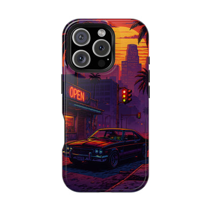Lofi Midnight Drive: Retro Muscle Car MagSafe Case