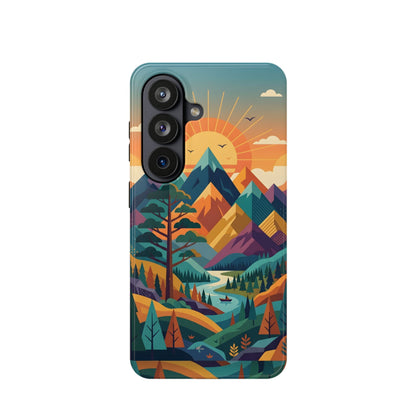 Retro Sunset Mountain Magnetic Impact Case
