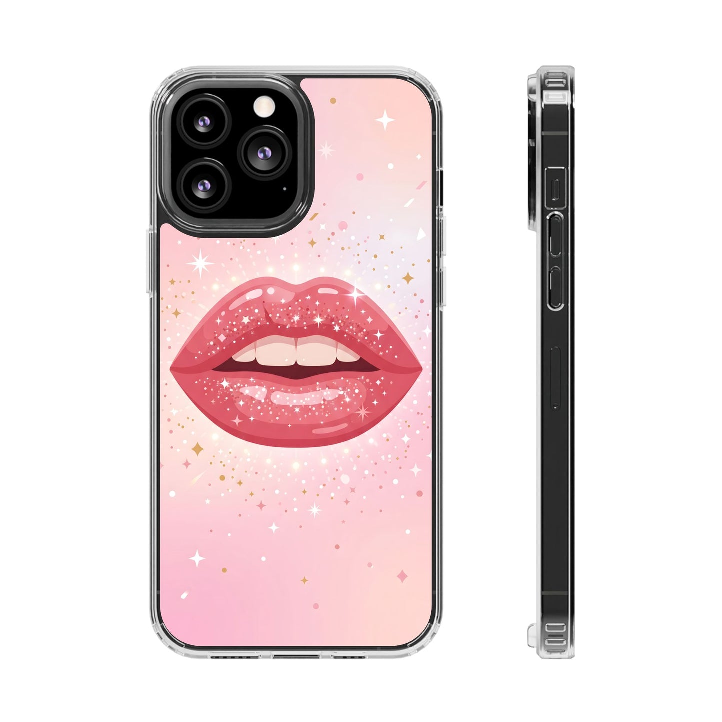 Glitter Lip Gloss Clear Case - MagSafe Compatible Y2K Aesthetic