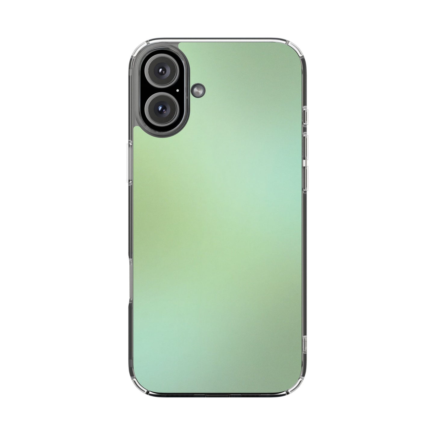 Soft Sage Aura Clear Case - MagSafe Compatible Mint Gradient Cover