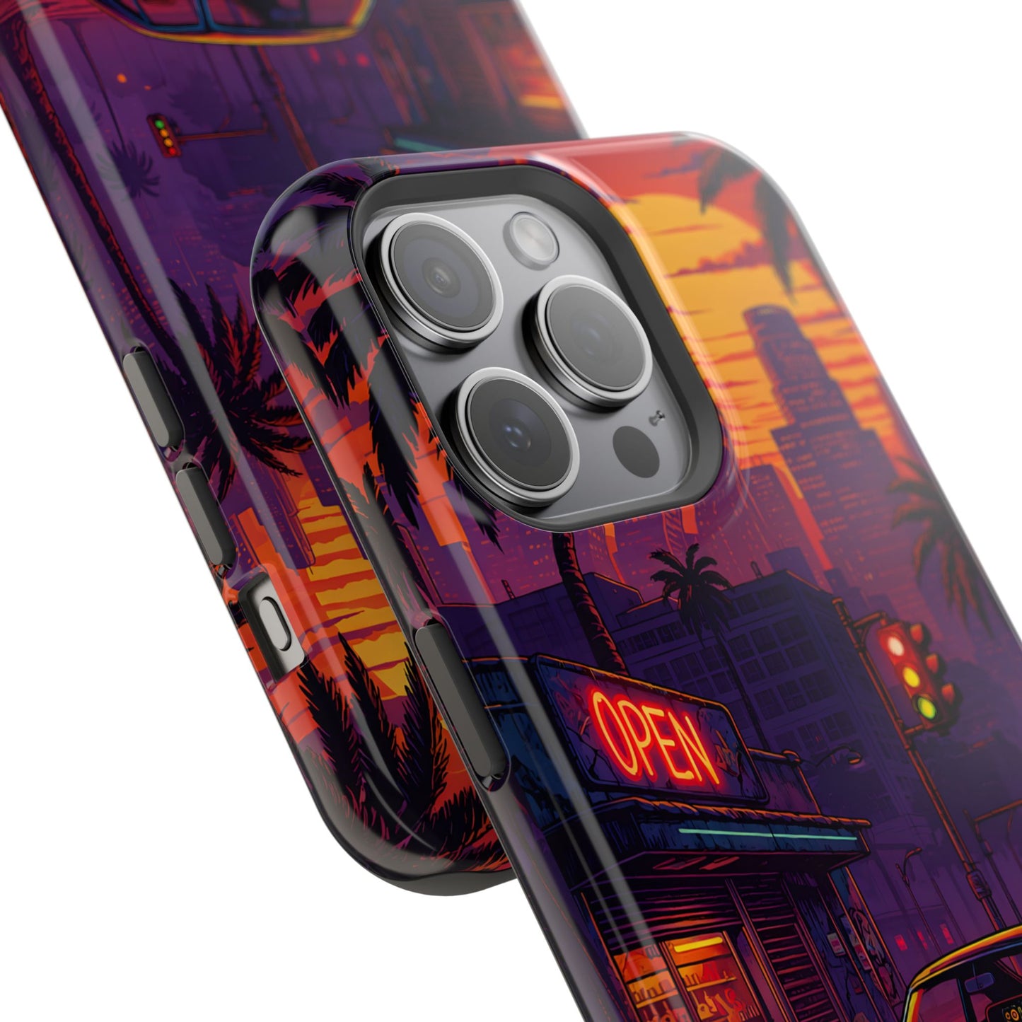 Lofi Midnight Drive: Retro Muscle Car MagSafe Case