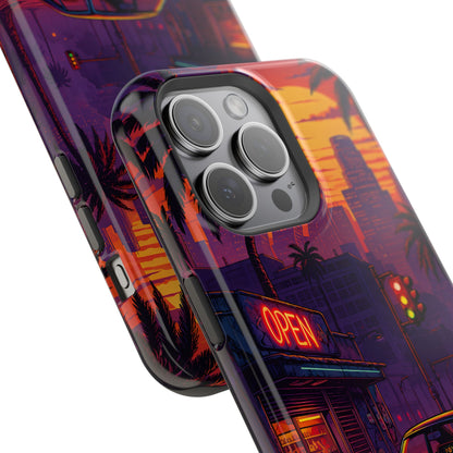 Lofi Midnight Drive: Retro Muscle Car MagSafe Case